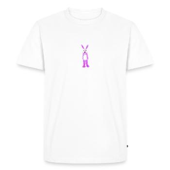 Le lapin rose de Pâques - T-shirt Premium bio Homme - blanc - Devant - Nico (187cm)