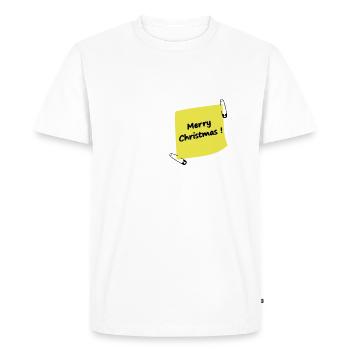 Ugly Christmas Sweater Last Minute Self Made - Men's Premium Organic T-Shirt - white - Front - Nico (187cm)