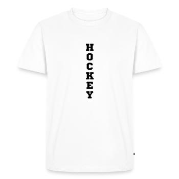 Hockey idée cadeau original - T-shirt Premium bio Homme - blanc - Devant - Nico (187cm)