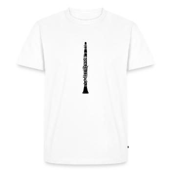 Klarinette Klarinettist Musikinstrument - Männer Premium Bio T-Shirt - Weiß - Vorne - Nico (187cm)