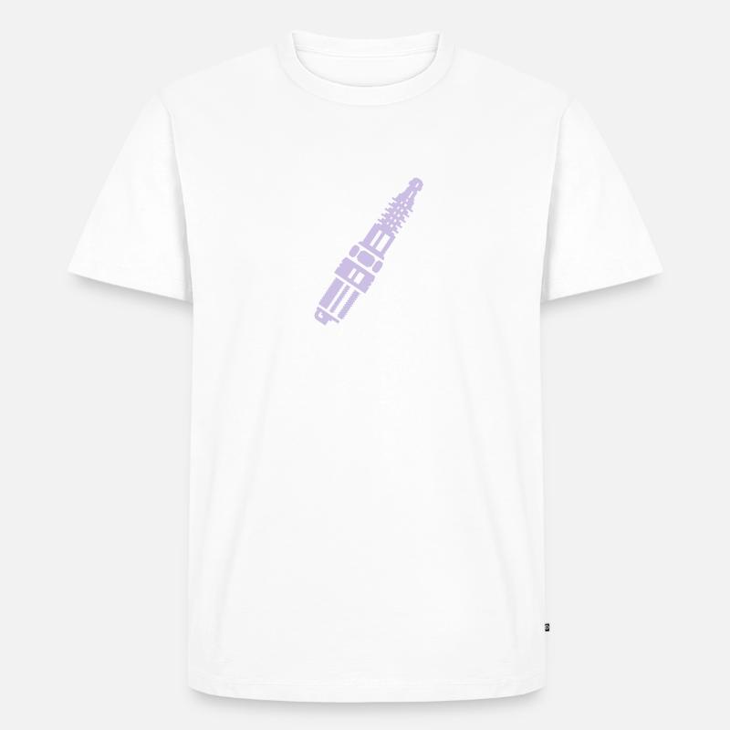 Zündkerze / spark plug (1c) - Männer Premium Bio T-Shirt - Weiß