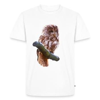 hibou - T-shirt Premium bio Homme - blanc - Devant - Nico (187cm)