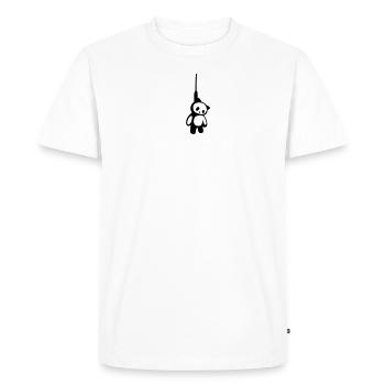 Hanged dead Panda Bear - Men's Premium Organic T-Shirt - white - Front - Nico (187cm)