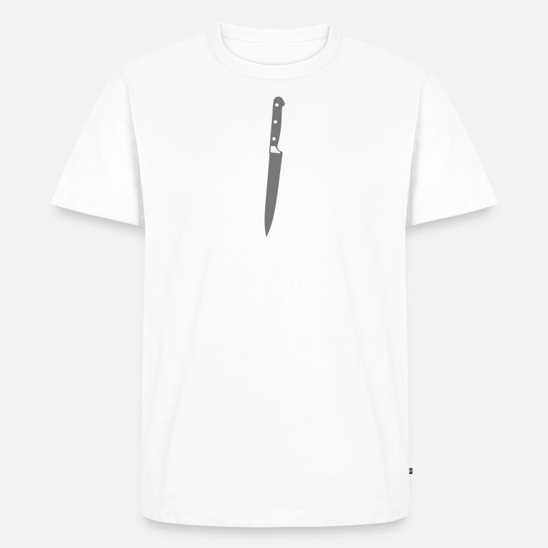 Küchenmesser 29 - Männer Premium Bio T-Shirt - Weiß