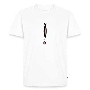 Decorative exclamation mark. Hand drawn. - Men's Premium Organic T-Shirt - white - Front - Nico (187cm)