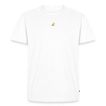Canard en plastique - T-shirt Premium bio Homme - blanc - Devant - Nico (187cm)