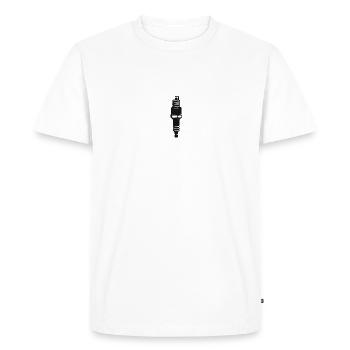 Spark plugs design - Men's Premium Organic T-Shirt - white - Front - Nico (187cm)