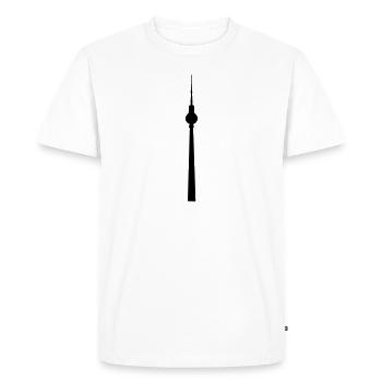 Berliner Fernsehturm - Men's Premium Organic T-Shirt - white - Front - Nico (187cm)