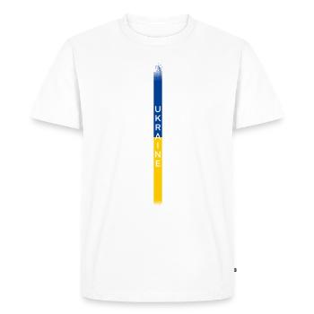 Ukraine - Men's Premium Organic T-Shirt - white - Front - Nico (187cm)