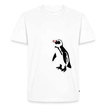 Pinguin - Men's Premium Organic T-Shirt - white - Front - Nico (187cm)