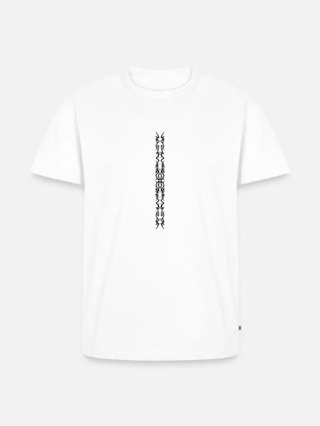 Tribal 8 Schwarz - Männer Premium Bio T-Shirt - Weiß