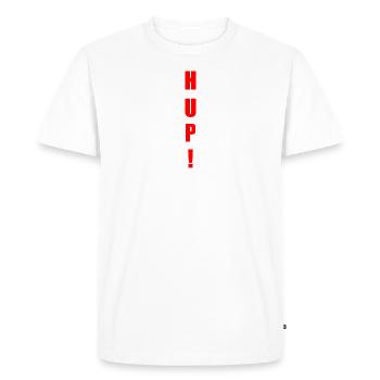 HUP!! - T-shirt Premium bio Homme - blanc - Devant - Nico (187cm)