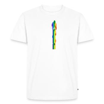 asperges colorées, lgbt, asperges, arc-en-ciel - T-shirt Premium bio Homme - blanc - Devant - Nico (187cm)