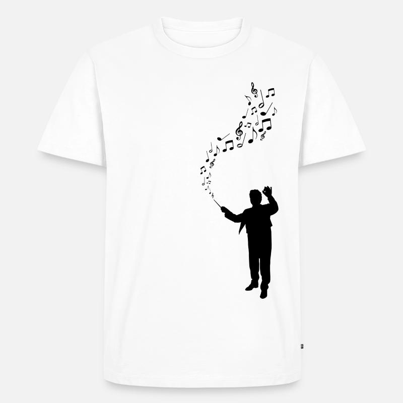 Dirigent - Maestro - Noder - Herre Premium økologisk T-shirt - hvid