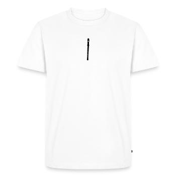 Recorder - Men's Premium Organic T-Shirt - white - Front - Nico (187cm)
