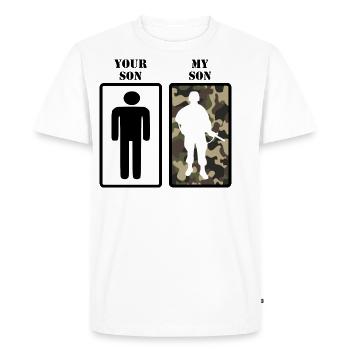 Your Son My Son- Soldier Army Soldier son - Men's Premium Organic T-Shirt - white - Front - Nico (187cm)