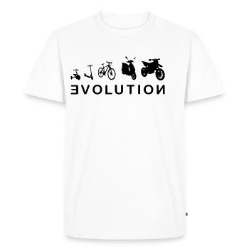 Evolution Biker 1-moto cross enduro - T-shirt Premium bio Homme - blanc - Devant - Nico (187cm)