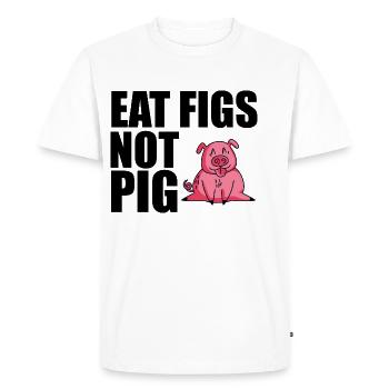 Mangez des figues pas des cochons 3 - T-shirt Premium bio Homme - blanc - Devant - Nico (187cm)