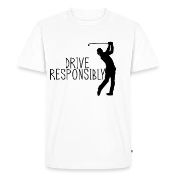Conduisez de manière responsable - T-shirt Premium bio Homme - blanc - Devant - Nico (187cm)