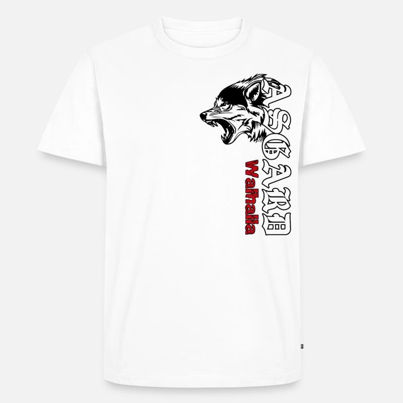 Asgards Wolf - Männer Premium Bio T-Shirt - Weiß