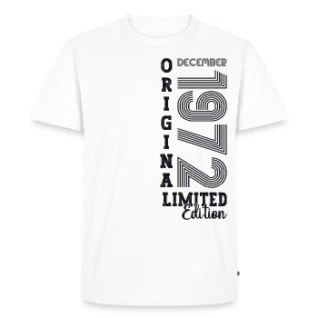 Original December 1972 50th birthday gift - Men's Premium Organic T-Shirt - white - Front - Nico (187cm)
