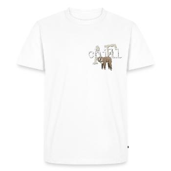 Chill AF Funny chill lazy sloth - Men's Premium Organic T-Shirt - white - Front - Nico (187cm)