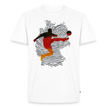 Soccer Germany team fingerprint - Men's Premium Organic T-Shirt - white - Front - Nico (187cm)