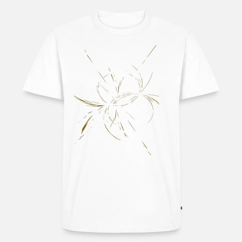 Firework Gold - Männer Premium Bio T-Shirt - Weiß