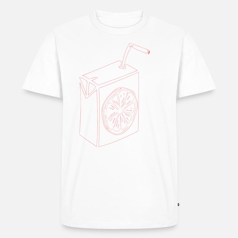 Saft - Sommer / pink - Männer Premium Bio T-Shirt - Weiß