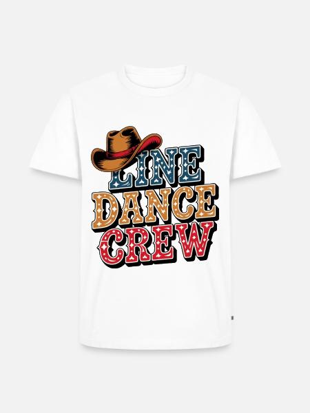 Linedance Crew Line Dance Mannschaft - Männer Premium Bio T-Shirt - Weiß
