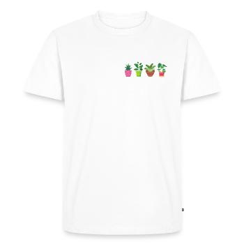 Fleurs - T-shirt Premium bio Homme - blanc - Devant - Nico (187cm)