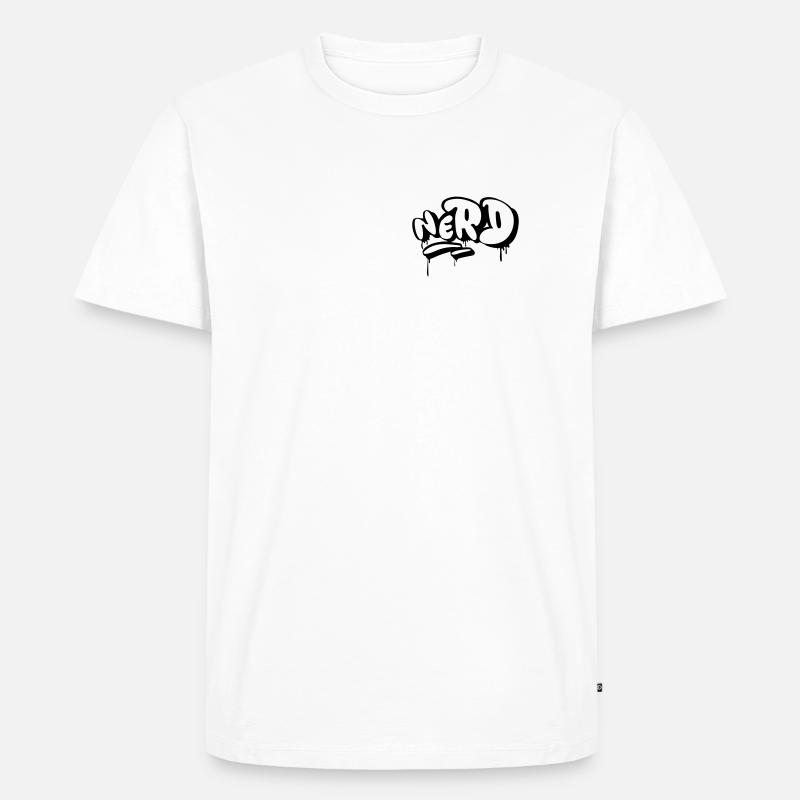 NERD - Männer Premium Bio T-Shirt - Weiß