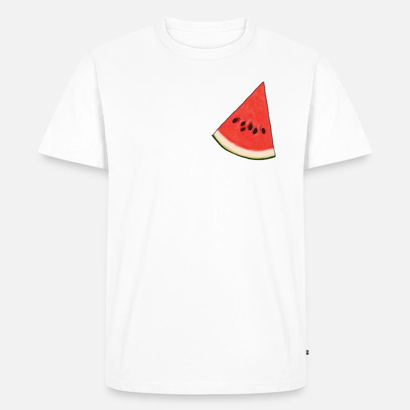 Triangle de pastèque - T-shirt Premium bio Homme - blanc