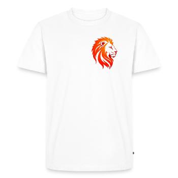Lion Splendor Design Fier Style - T-shirt Premium bio Homme - blanc - Devant - Nico (187cm)