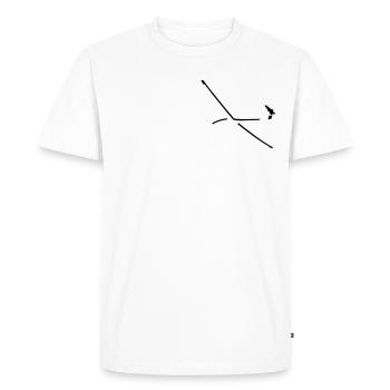 Pilote de pilote de planeur de planeur de planeur - T-shirt Premium bio Homme - blanc - Devant - Nico (187cm)