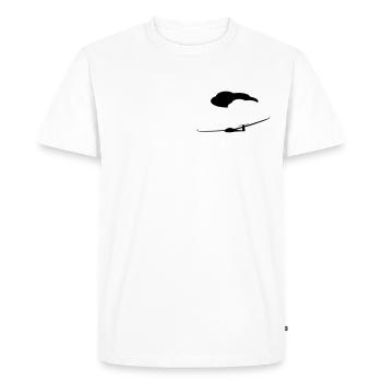 Planeur Planeur Planeur Planeur Pilote - T-shirt Premium bio Homme - blanc - Devant - Nico (187cm)