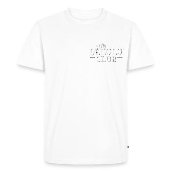 Very Delulu Club! Trendy Delusional Wahnhaft Fun - Men's Premium Organic T-Shirt - white - Front - Nico (187cm)