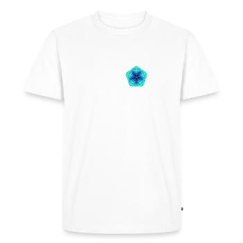 Fleur spirale du nombre d’or 5x - T-shirt Premium bio Homme - blanc - Devant - Nico (187cm)