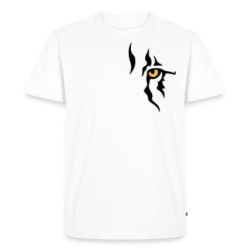 Œil de lion (gauche) - T-shirt Premium bio Homme - blanc - Devant - Nico (187cm)