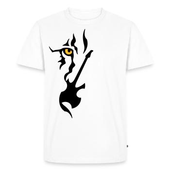 Rock and Roar Guitar Solo - T-shirt Premium bio Homme - blanc - Devant - Nico (187cm)