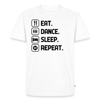 Eat Dance Sleep Repeat - T-shirt Premium bio Homme - blanc - Devant - Nico (187cm)
