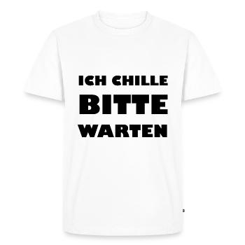 J’attends s’il vous plaît - T-shirt Premium bio Homme - blanc - Devant - Nico (187cm)