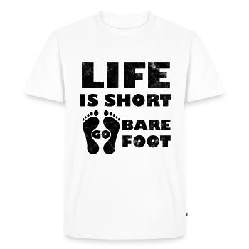 pieds nus - T-shirt Premium bio Homme - blanc - Devant - Nico (187cm)