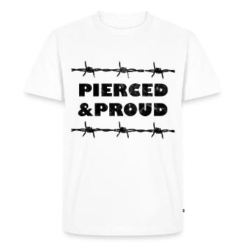 Piercing et tatouages - T-shirt Premium bio Homme - blanc - Devant - Nico (187cm)