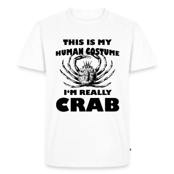 crab - Men's Premium Organic T-Shirt - white - Front - Nico (187cm)