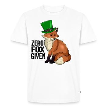 Zero Fox Given Jeu de mots mignon Kawaii Irish Fox - T-shirt Premium bio Homme - blanc - Devant - Nico (187cm)