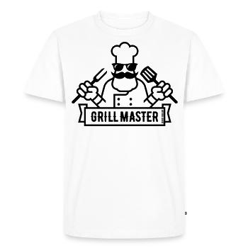 Grill Master (Griller / Barbecue / BBQ / 1C) - T-shirt Premium bio Homme - blanc - Devant - Nico (187cm)