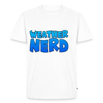 Weather Nerd - Men's Premium Organic T-Shirt - white - Front - Nico (187cm)