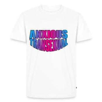 Anxious Transexual 3 - Men's Premium Organic T-Shirt - white - Front - Nico (187cm)
