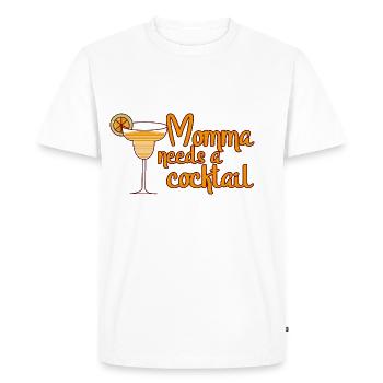 Momma Needs A Cocktail - Men's Premium Organic T-Shirt - white - Front - Nico (187cm)